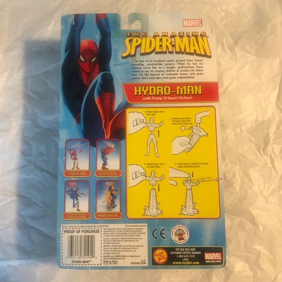 NEW Toybiz Hydro-Man Action Figure, Spider-Man - Picture 2 of 8